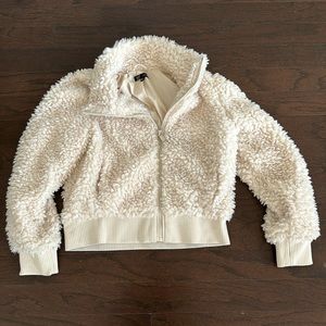 Zara trf collection cream furry jacket